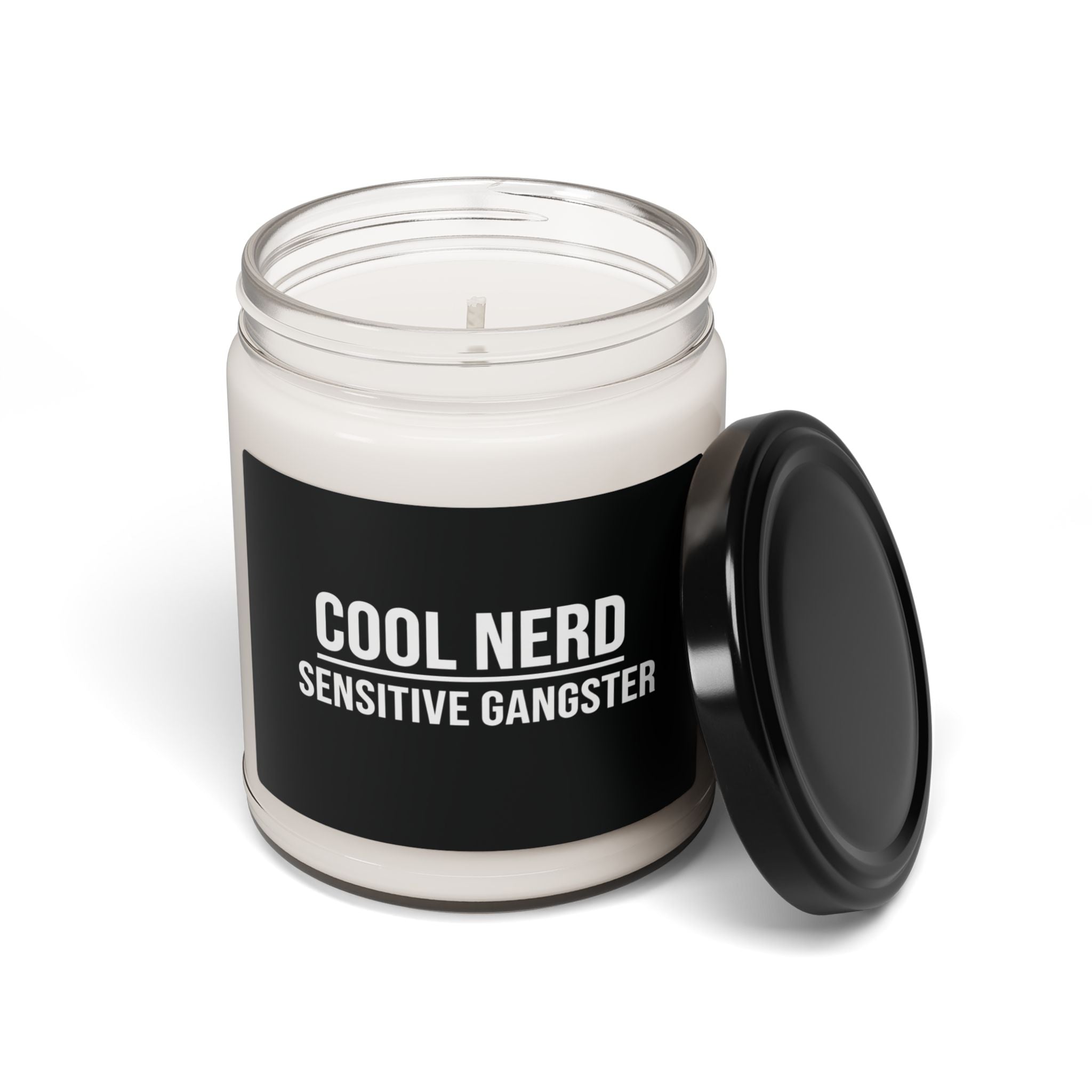 Cool Nerd Sensitive Gangster Soy Candle — 9oz Scented Jar (Funny Gift)